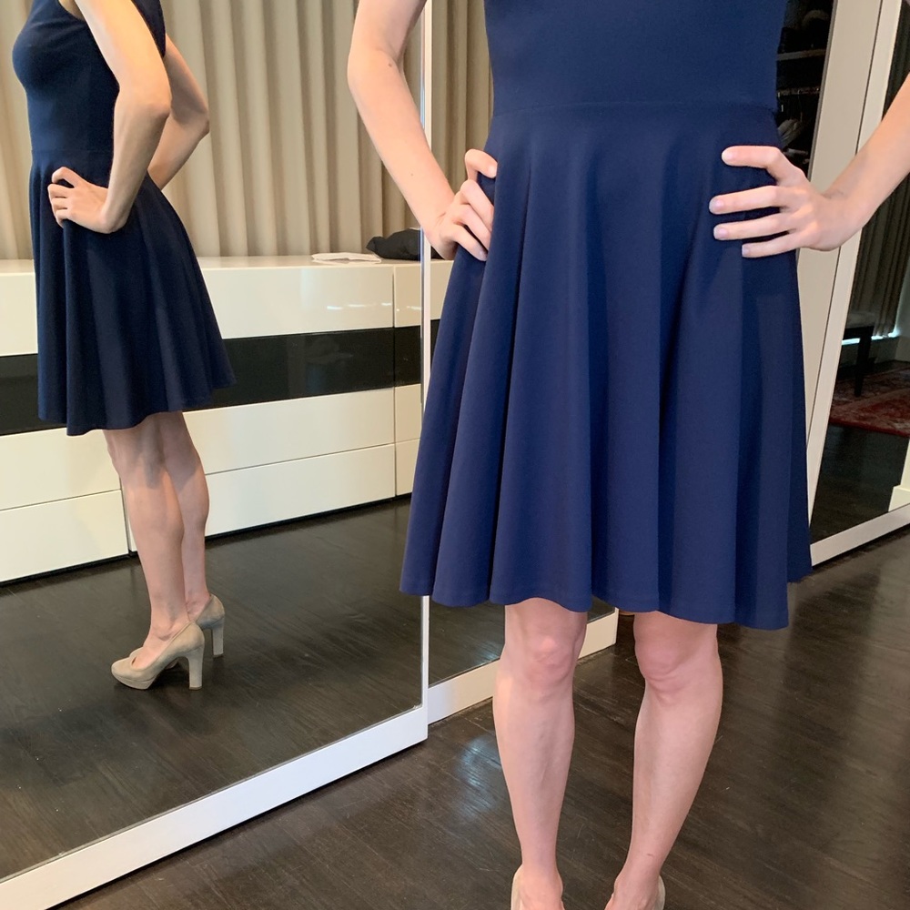 Classic navy DVF dress